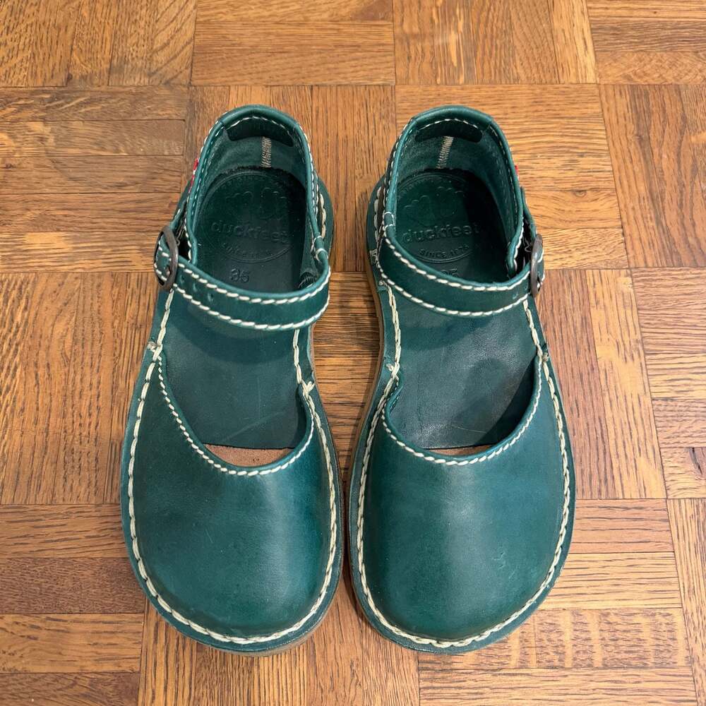 Duckfeet Mols Mary Jane Leather Shoes in Turquoise - Picture 2 of 10